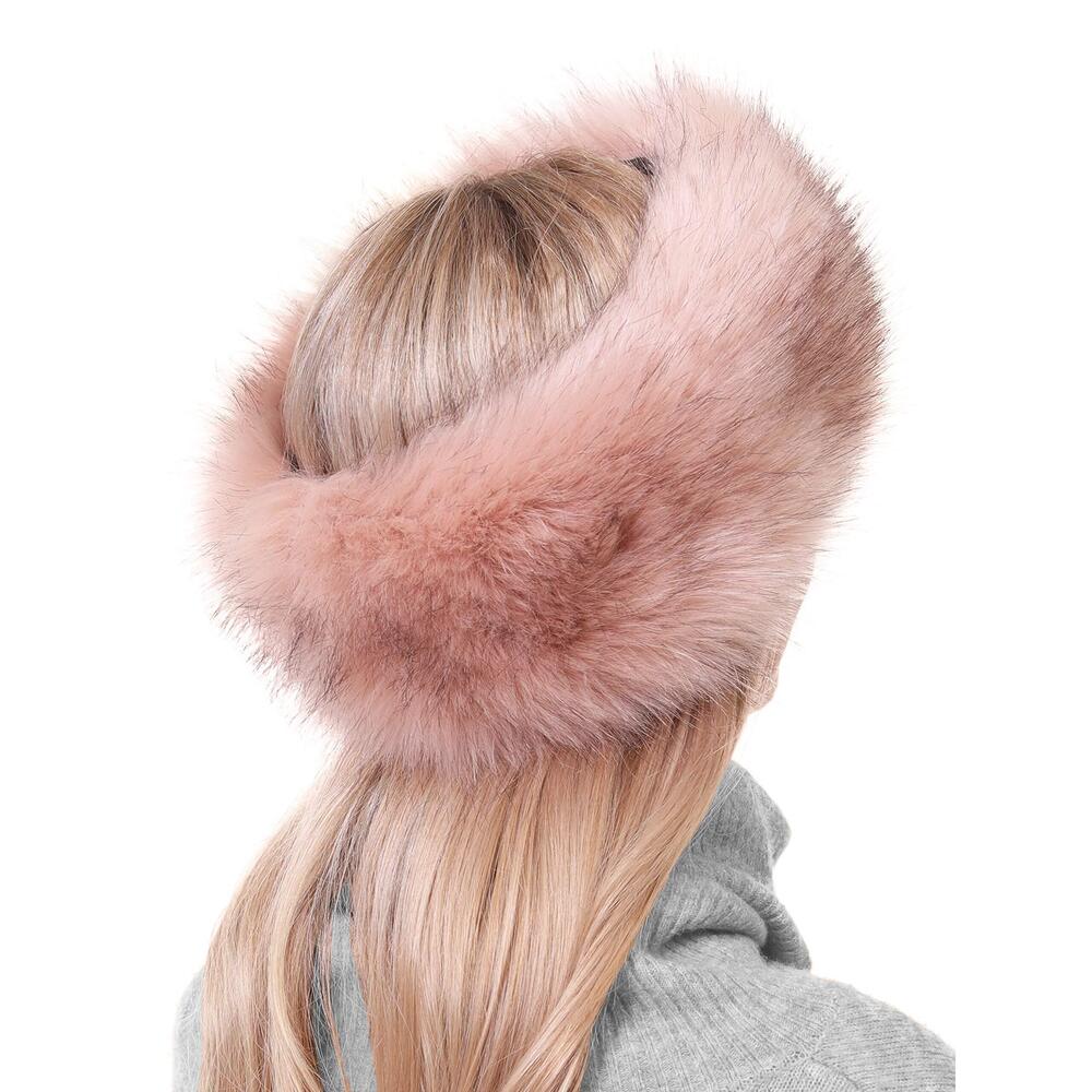 8941 Faux Fur Headband With Elastic For Women's Winter Earwarmer - Picture 3 of 4